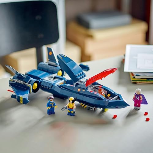 LEGO Super Heroes X-Men X-Jet Toy - Perfect Gift for Birthdays, Christmas, Boys, Girls, Children Ages 8, 9, 10, Elementary School Students - Marvel Go