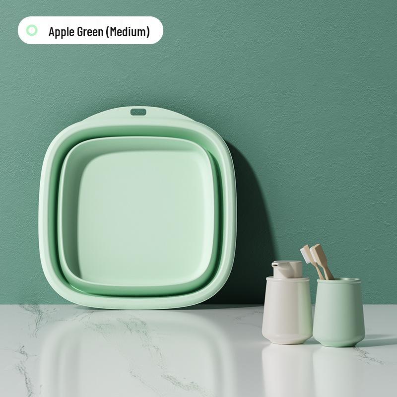 Tragbares faltbares Waschbecken für Zuhause, Studentenwohnheim und Reisen: Großes Becken zum Fußwaschen & Kleines Becken für Babys und Schwangere.