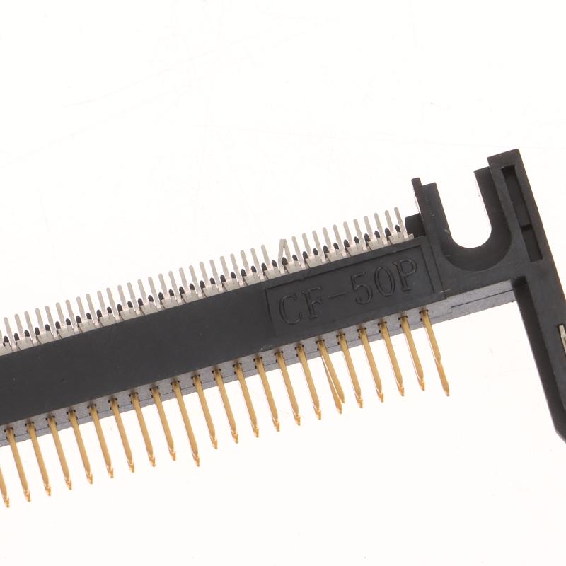 5Pcs 50Pin Arm Length 19.0 Patch Card Slot Connector On Cf Card Holder Board Black/Coffee