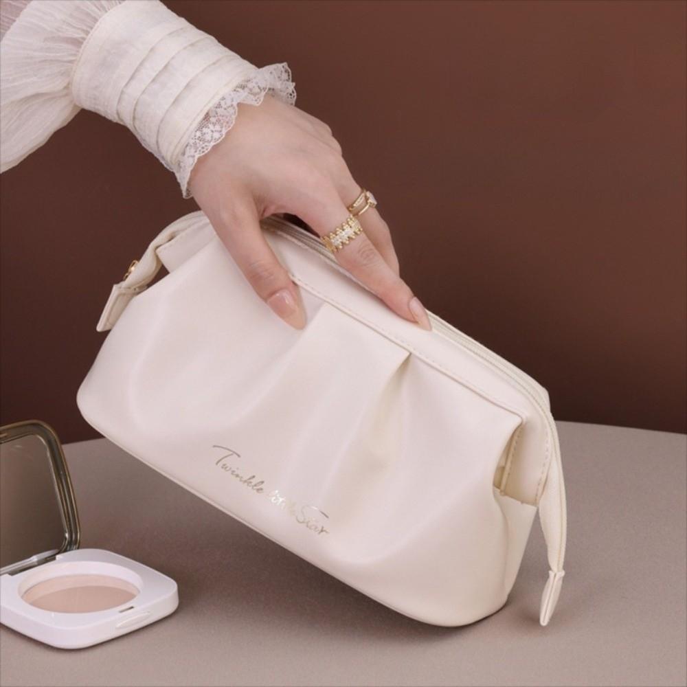 Large Capacity Makeup Organizer Wide-open Toiletry Storage Bag Trendy Women Cosmetic Bag  Travel