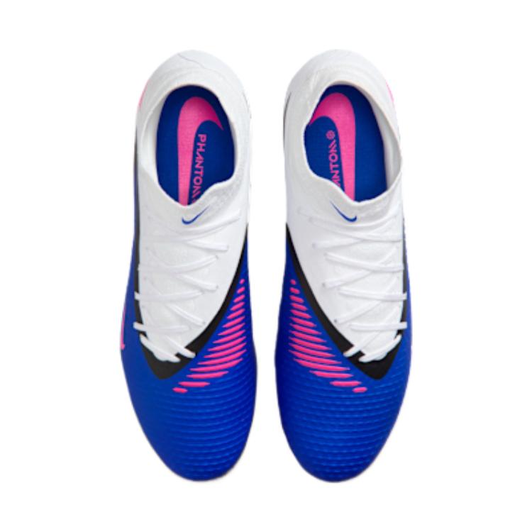 Nike Phantom 6 High Academy MG Racer Blue Unisex Cleats White Pink-Blast HQ2278-446