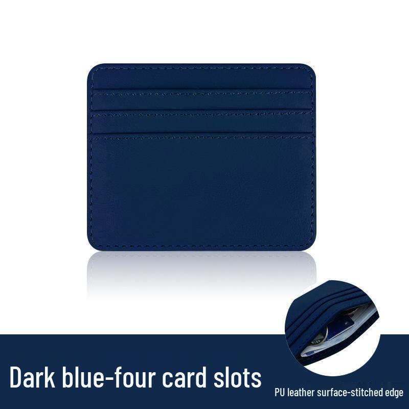 Cross-Border Spot PU Leather Multi-Color Stitch Large Capacity Unisex Card Holder