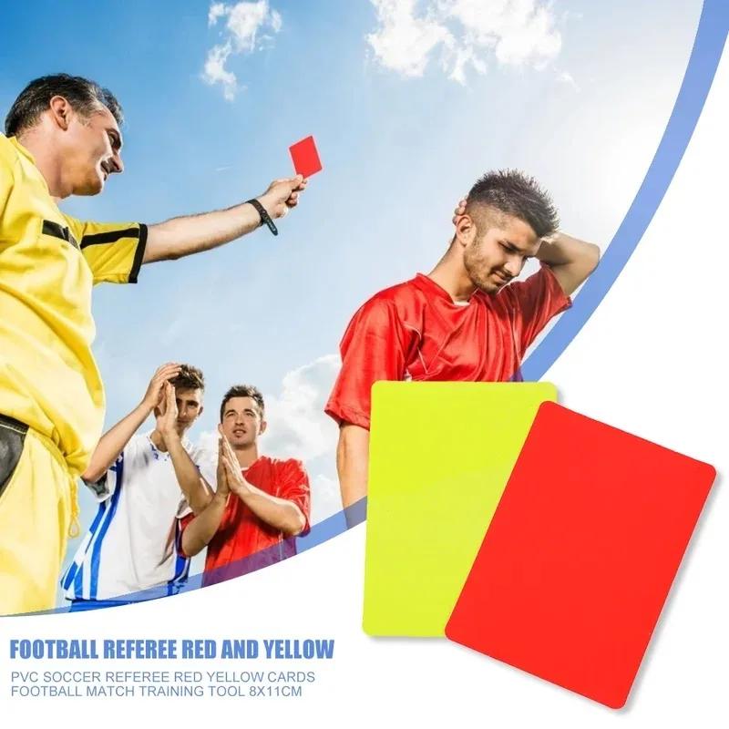 3.2x4.3 Inch Football Match Training Tool PVC Soccer Referee Red Yellow Card Warning and Ejection Card Football Sports Accessory