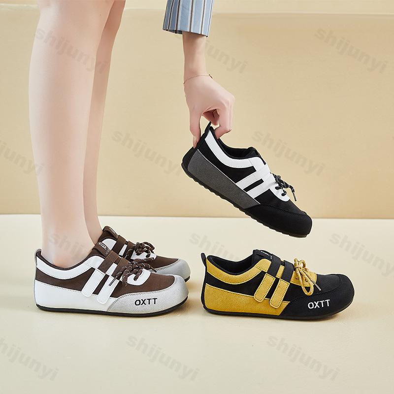 Non Slip Women Sneakers 2025 Autumn New Comfortable Lightweight Soft Sole Casual Shoes Outdoor Cross Tied Vintage Flats