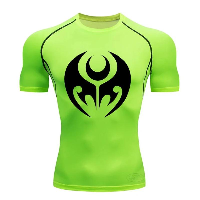 Men s Compression T-Shirt Short Sleeve Sports Fitness Top Training Jogging Workouts Comfortable Ultra-Light High-Elasticity Breathable Quick-Drying S