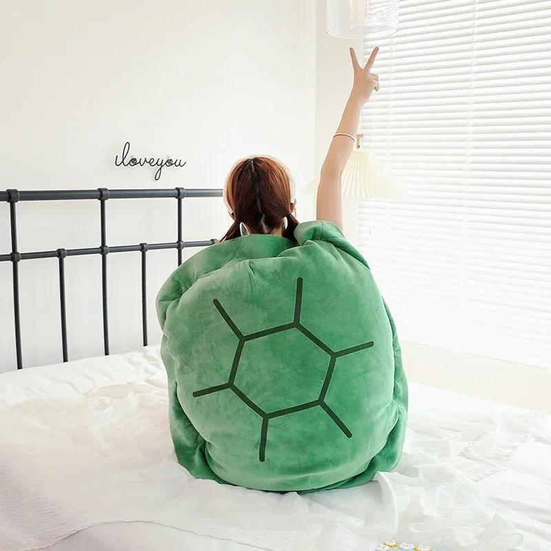 

Wearable Turtle Shell Pillow, Giant Wearable Tortoise Shell Plush Removable Oversized Turtle Stuffed Animal Dress Up Cushion 60cm зелений