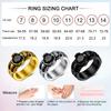 Stainless Steel Double Side Skeleton Holding Up Black Stone Skull Rings for Man Retro Gothic Punk Cool Jewelry Gift for Him