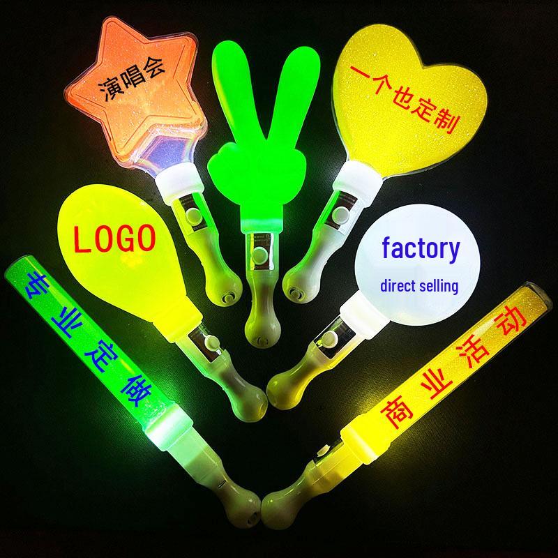 Light-Up Heart & Pentagram Glow Stick with Sound Shaker for Creative Activities