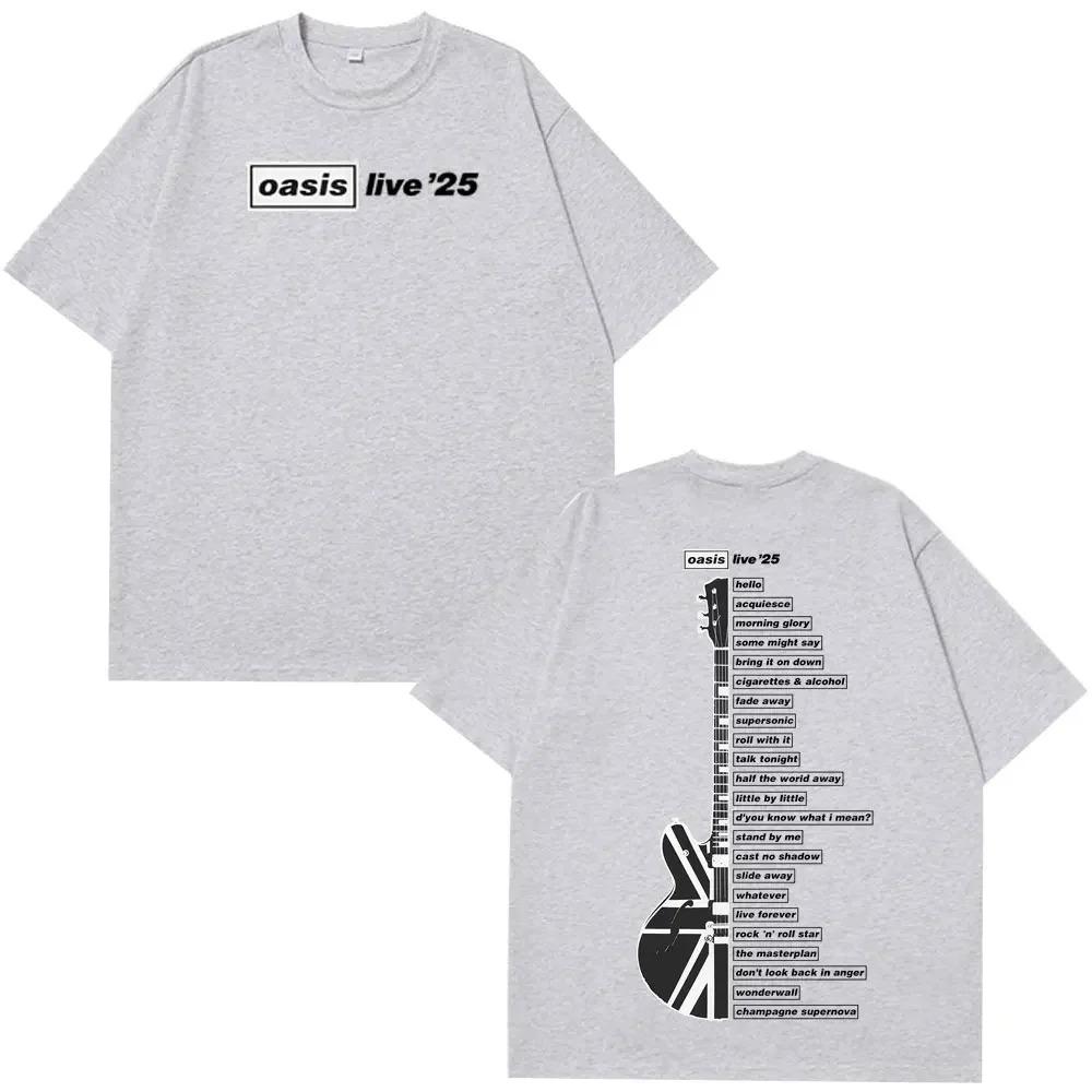 Oasis Live '26 Wembley Tour Men's T-shirt Fan Merch Summer Men's Hip-hop Fashion T-shirt Comfortable Casual Men's T-shirt Top