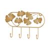 Dekorace do foyer Věšáky s háčky ve tvaru listu ginkgo Nástěnné věšáky Železné háčky Úložný prostor na klíče Severský styl Kreativní Multifunkční