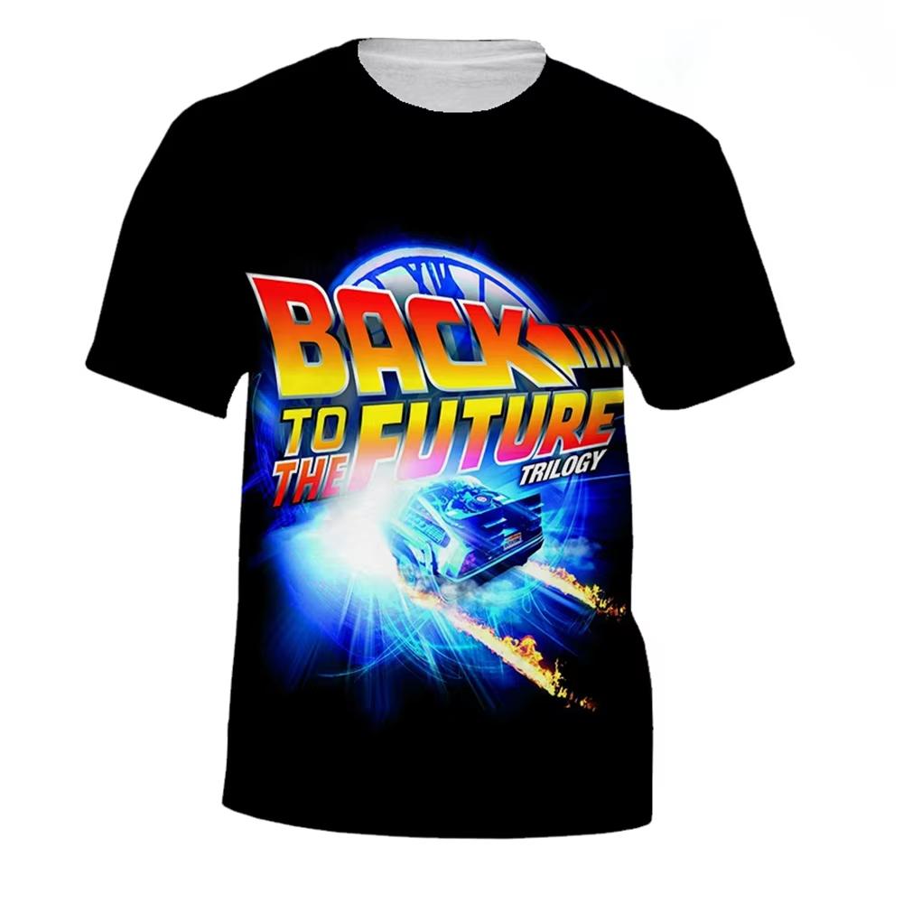 Pánské tričko pro volný čas a venkovní nošení Nové tričko s 3D potiskem Back to the Future Pohodlné s krátkým rukávem