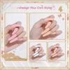 ROSALIND 6pcs Gel Nail Polish Set 6ml Solid Color Nail Topcoat and Primer Set UV Lamp Nail Set.