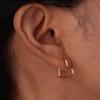 Fashion Smooth Heart-shaped Hoop Earrings for Women Stainless Steel Simple Piercing Earring Buckle Statement Earring Jewelry