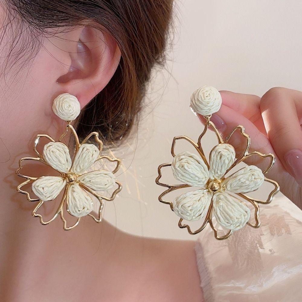 Beach Flower Earrings Handmade Women Jewelry Sweet Bohemian Earrings  Gifts