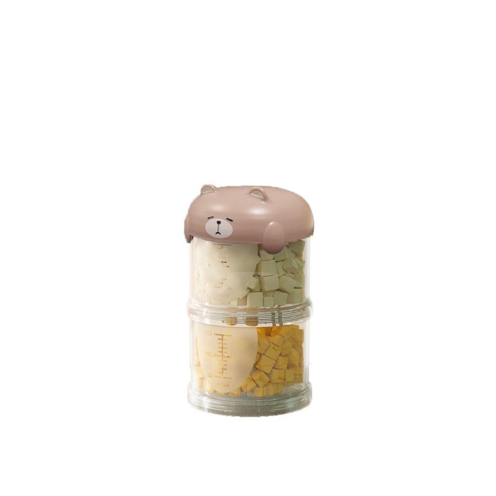 Portable Plastic Multi-Layer Cat Food Box Moisture-Proof Cute Pet Food Packing Box Sealed Cat Food Bucket Outdoor