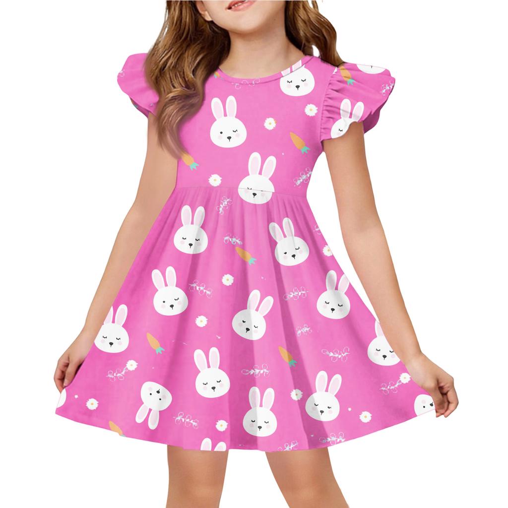 Vestido Infantil Casual de Moda com Manga Morcego