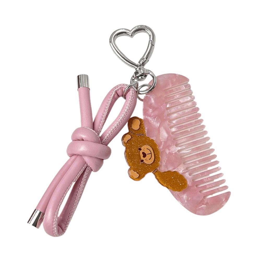 Cartoon Makeup Comb with Keychain Hairdressing Combs Acetate Comb Pendant  Barber Shop Salon