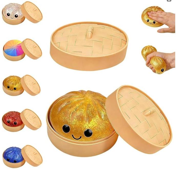 

Dumpling Squishies carries a soft and non stick hand squeezing rebound toy with you