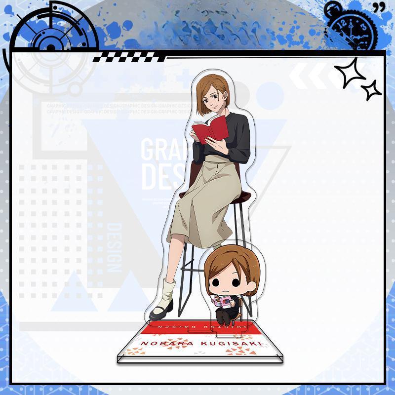 Jujutsu Kaisen Reading Series Double-Sided Standee with Acrylic Figurines: Gojo Satoru, Fukushige Todo, and Itadori Yuji