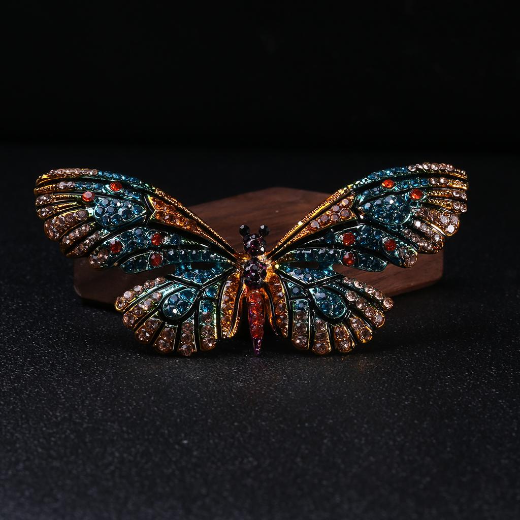 Multicolor Pav éCrystal Rhinestone Butterfly Brooch Fashion Handmade Animal Butterfly Brooch Rhinestone Elegant Accessories