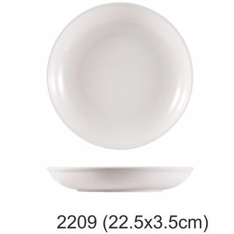 White Melamine Round Dinner Plates (10-Pack)