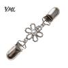 Pearl Embellished Dress Clip Vintage Sweater Clips for Women Girls, Retro Faux Pearl/Floral Cardigan Clips, Elegant Collar No Sew Waist Adjuster