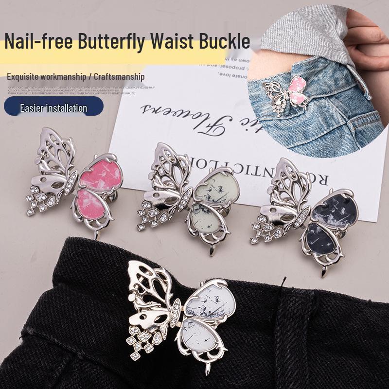 Butterfly Button Waist Tightening Jeans Adjuster - No-Sew Pants Waist Reducer