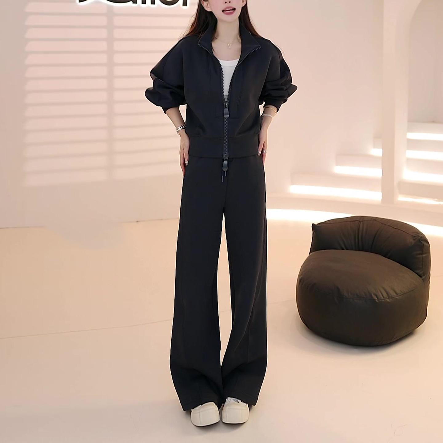 

2025 Autumn/Winter Casual Cardigan & Wide-Leg Pants Set XXL