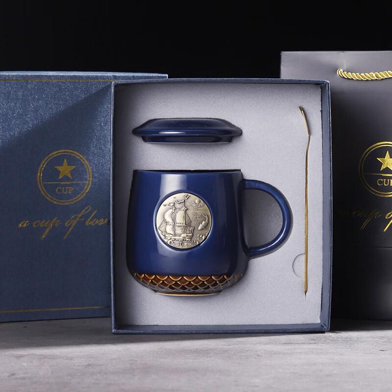 Jun Shiqiqi DU Ceramic Coffee Mug Gift Set