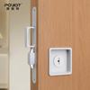 Black Invisible Pocket Sliding Door Lock with Side Handle for Balcony Kitchen Bathroom Bedroom - Pocket Door Hook Lock