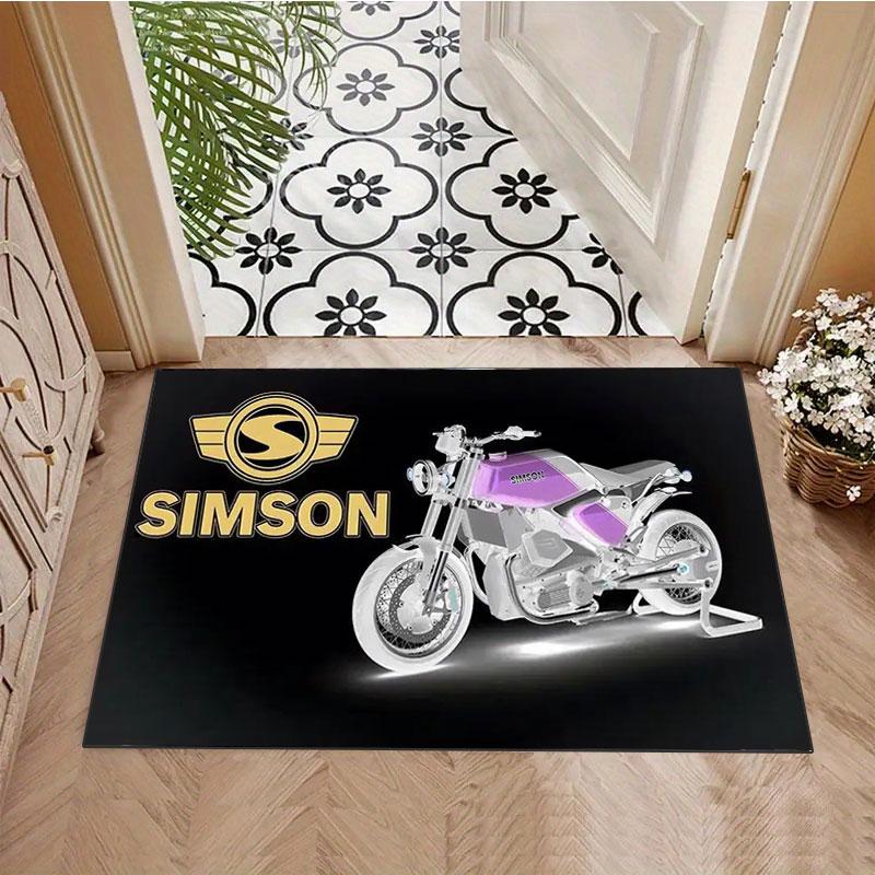 Simson Vintage Motorcycle Rug, Suitable for Living Room, Bedroom, Game Room, Computer Room and Home Décor.