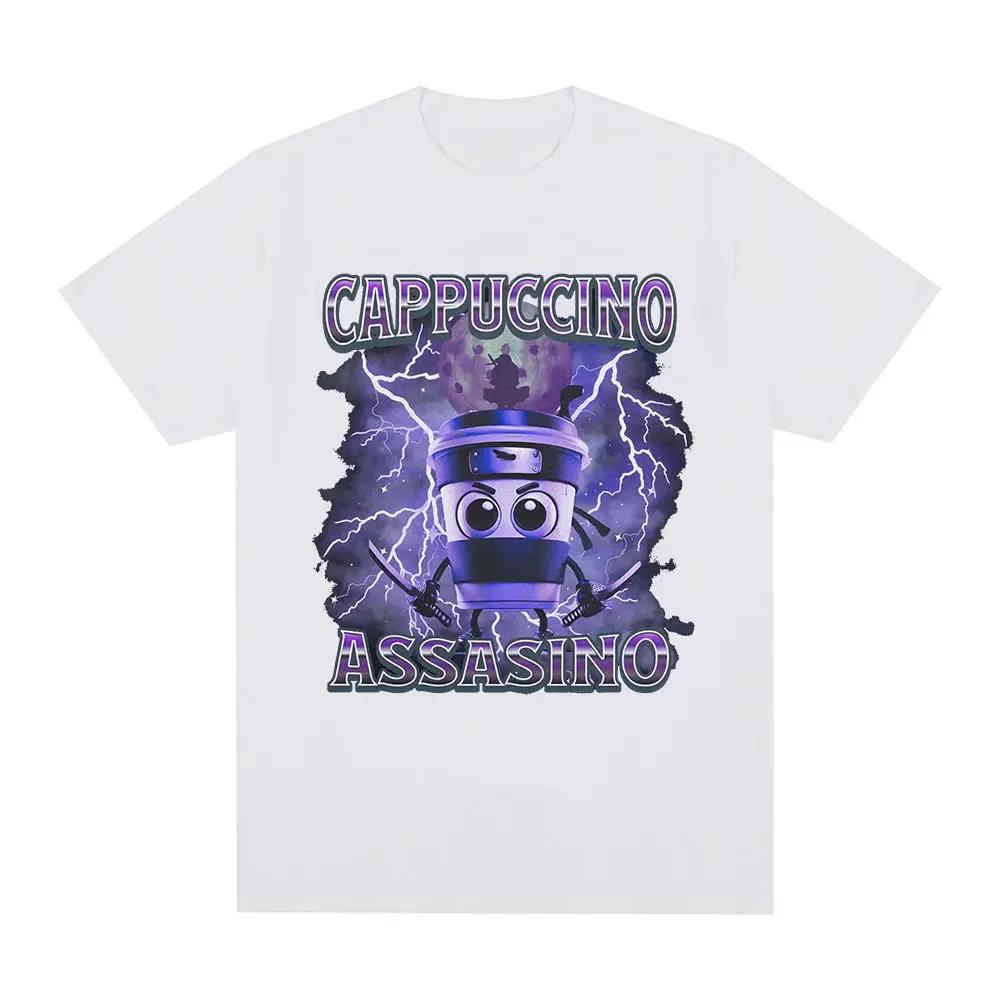 Cappuccino Assasino Italian Brainrot Funny Meme T-shirt Women Fashion Vintage T-shirts Female Casual Humor Women T Shirt