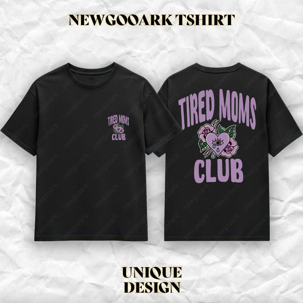 

Tired Mom Club Graphic Tee TShirt Women Fashion Casual Oneck Printed T Shirts Classic Aesthetic Breathable Cotton Tops Tee 4XL