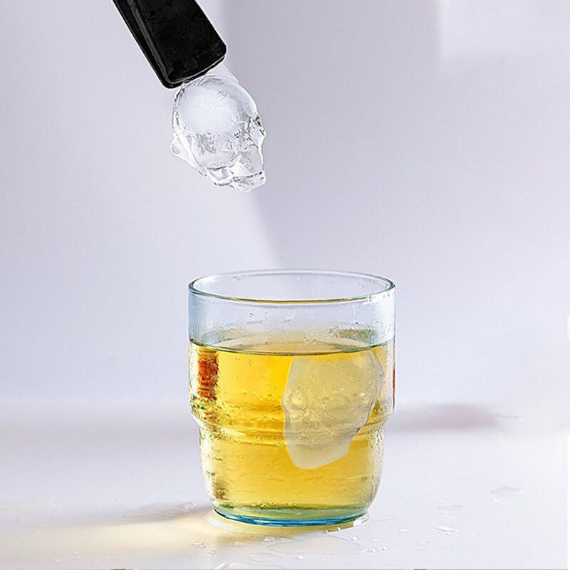 3D Skull Flexible Silicone Ice Cube Mold Ice Cream Cake Mold Kicthen Tools