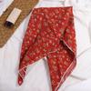 Cotton Linen Female Shawl Korean Style Scarves Printed Scarf Small Square Scarf Silk Scarf