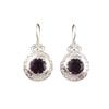 Amethyst Gemstone Silver Earring 1.5" , 925 Sterling Silver Women Jewelry, Amethyst Bohemian Jewelry, Earring For Valentine's Day Gift CE-25-16
