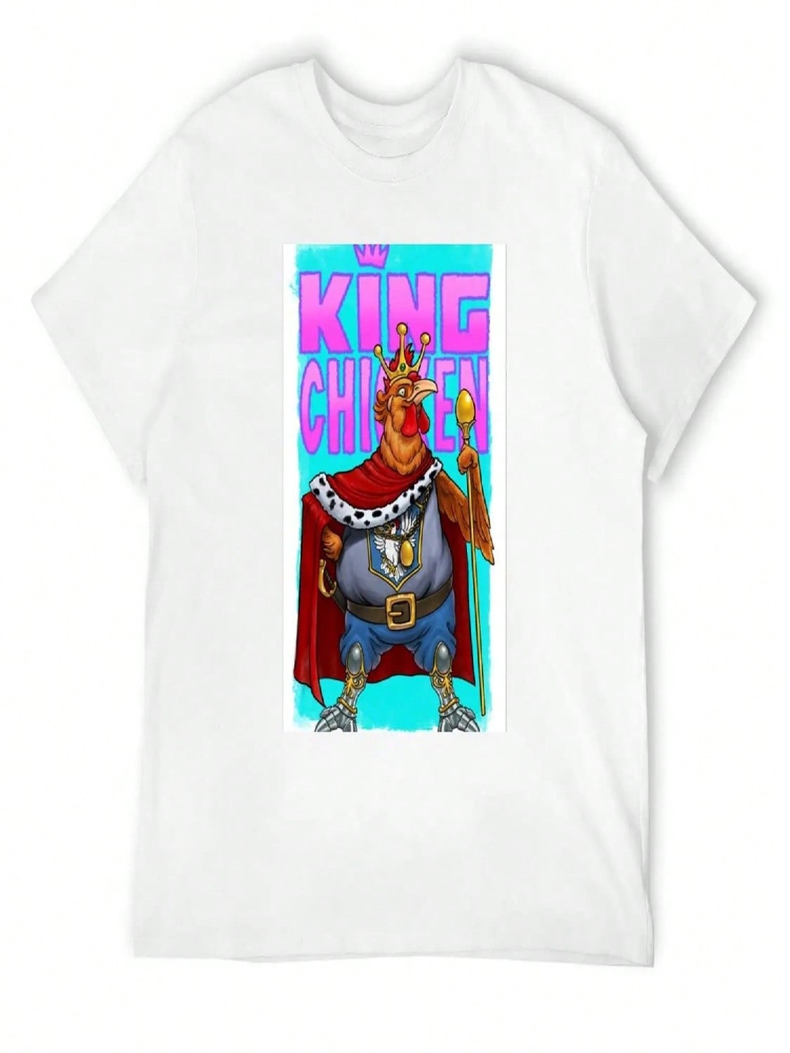 King Chicken T-Shirt Football T Shirt Baggy Shirts unisexs Big And Tall T Shirts S разноцветный