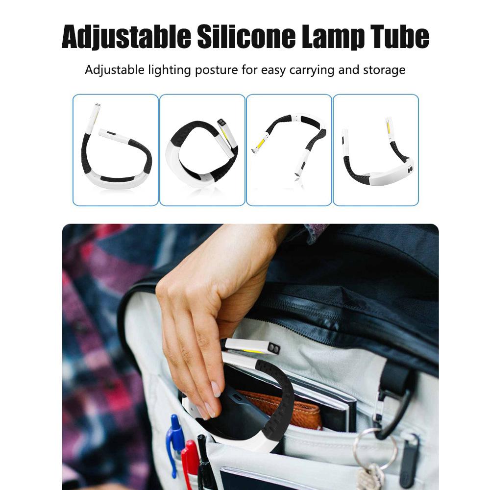 LED Neck Lamp Mini Flexible Hanging Neck Book Reading Lamp USB Rechargeable Specialty Night Flashlight For Knitting Camp Repair