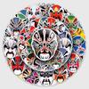 60 Pcs Peking Opera Style Face Painting Stickers for Thermos, Phones, and Planners - Creative Chinese Graffiti Decor