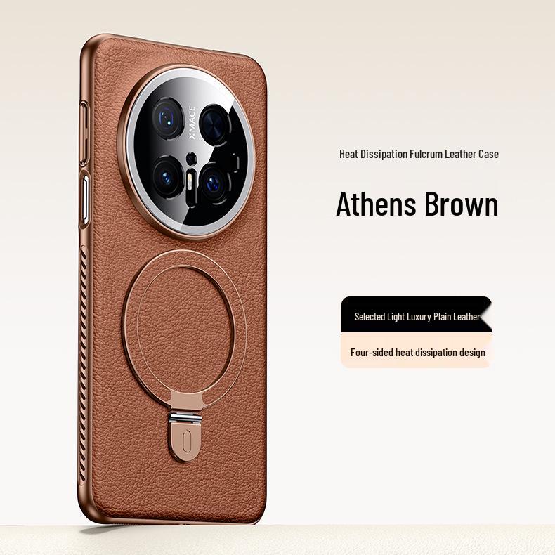 Huawei Mate70 Pro Magnetic Leather Case with Heat Dissipation and Stand Function