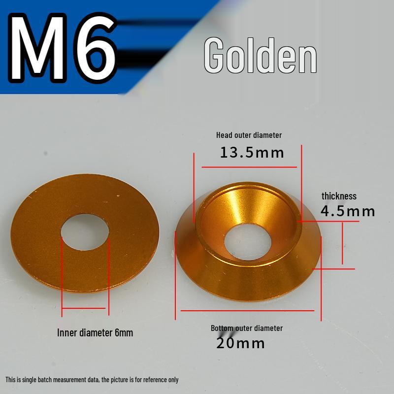 Eloxierte Aluminiumlegierung Senk-Präge-Flachscheibe