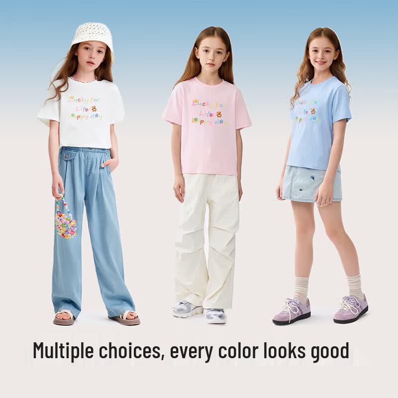 Balabala Girls' Short-Sleeve T-Shirt