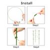 45/60cm garden plant climbing bracket anti-rust plant support cage support ring plant pile potted flower plant cage trellis pile