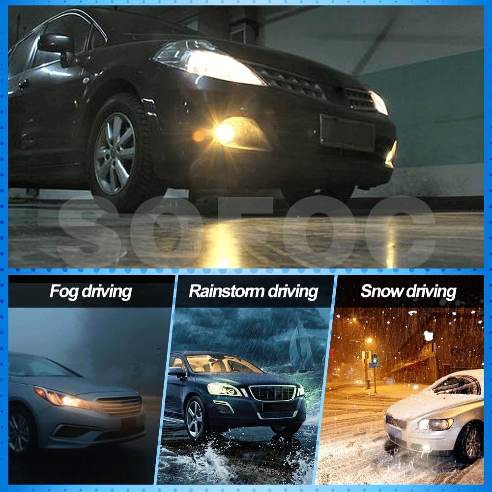 SOFOC PH24W Halogen Car DRL or Direction Indicator Light 24W Warm White 4300K Non-Polarity 2pcs