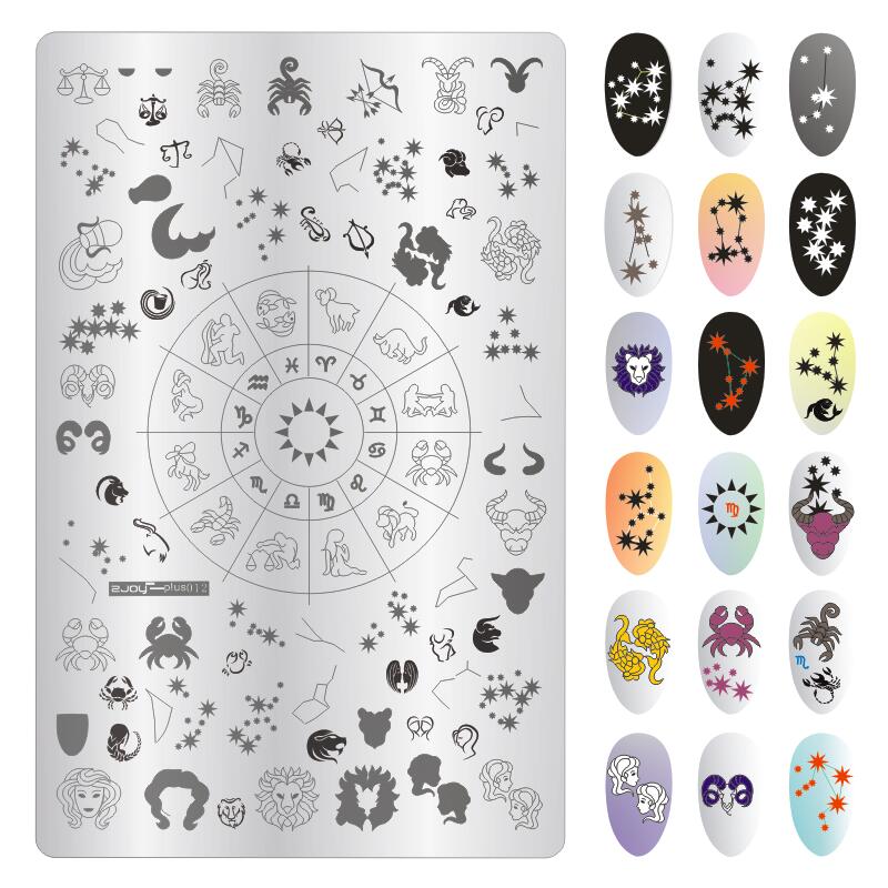9.5X14.5cm Big Size Nail Stamping Plates Flower/Geometric Designs Nail Art Template For DIY Nail Decor 5.6cm round Stamper Plate
