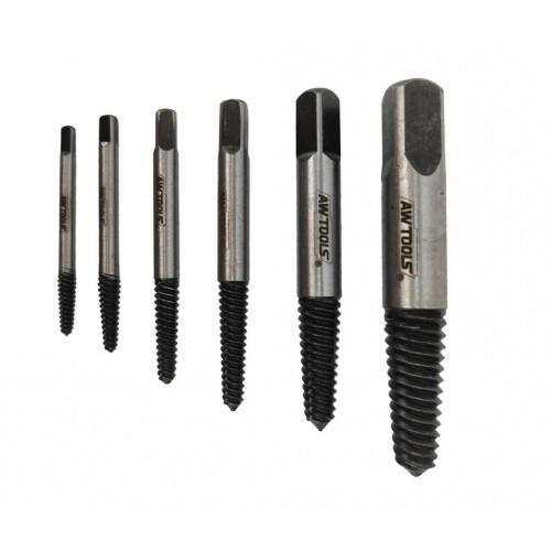 AW Tools Chrome Vanadium Steel Screw Extractor Set (Pack of 6)