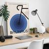 Retro Bauhaus Bicycle Geometric Shape Line Wall Art Prints Canvas Painting Poster Picture for Living Room Waterproof Home Decor