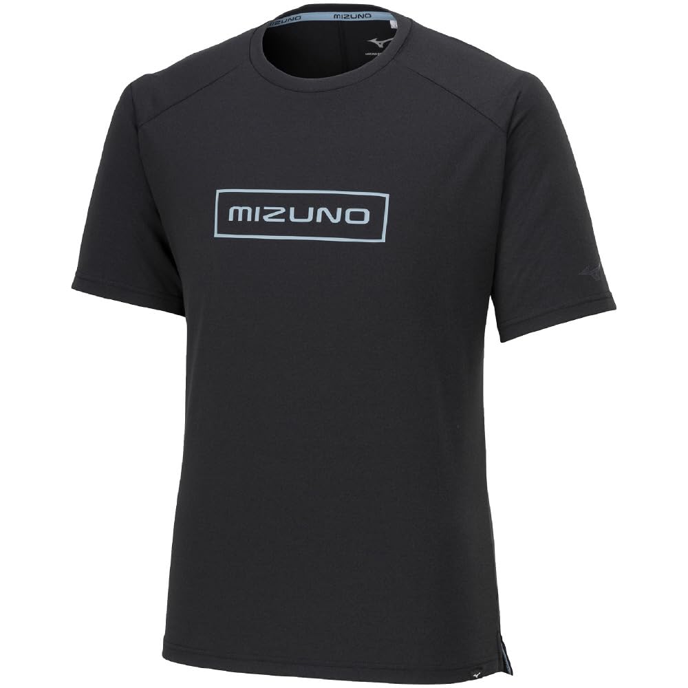 Mizuno Dry Short Sleeve Training Black Size 32MAA510 Men's T-Shirt, Moisture-Wicking, Quick-Drying, Moxa,