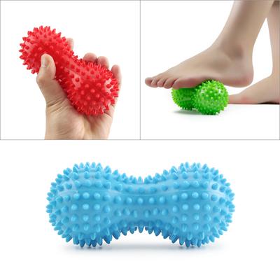 Fußmassagerolle, Erdnuss-Doppel-Lacrosse-Spiky-Ball, myofasziale Bälle für Plantarfasziitis, Mobilität, Rücken, Fußgewölbe, Schmerzlinderung