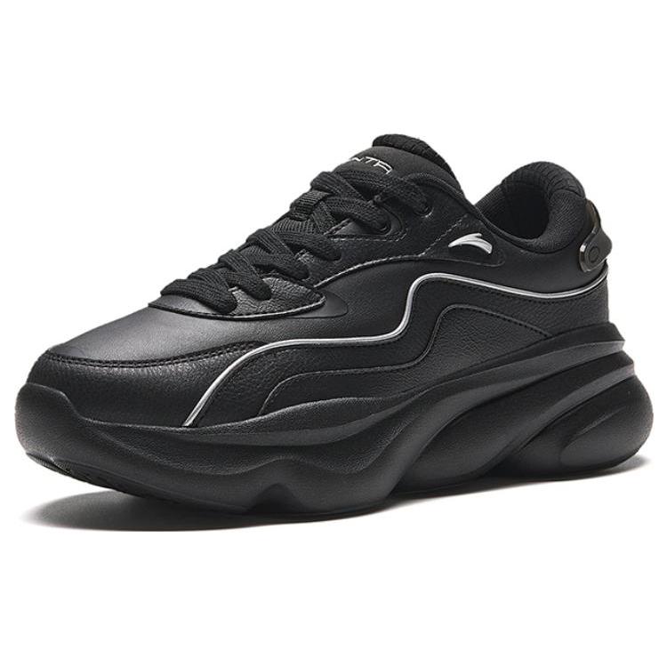 Anta Fabric Abrasion Resistant Low top Casual Shoes Women's Black 922338888-8